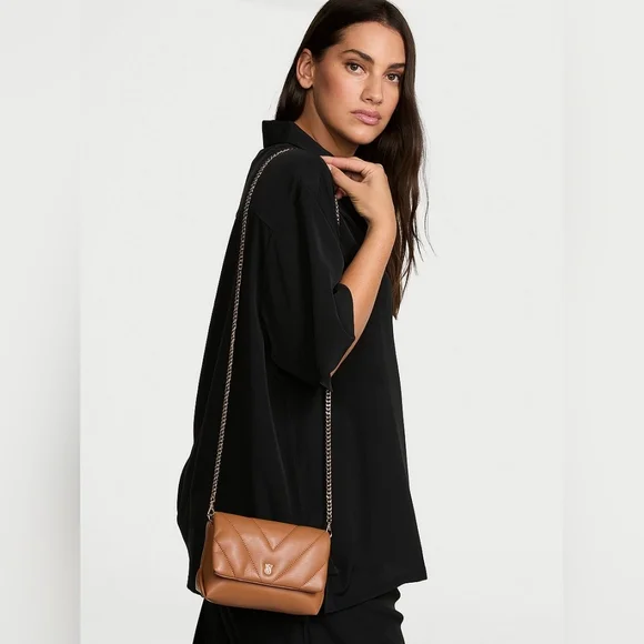 NWT! Victoria's Secret Tan MINI CONVERTIBLE Bag - Picture 3 of 11